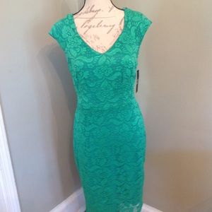 New York Company green lace dress NWT SzL $38